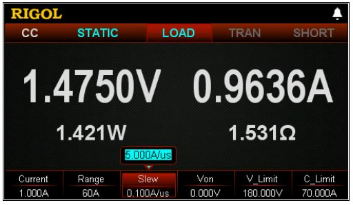 5 A μs current rising speed